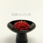 1 Red Rose + 1 Black Tray