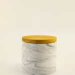 Ink Wash Plaster Cup + Wooden Cover