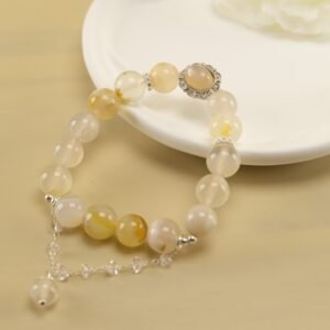 Yellow Jade Bead Bracelet