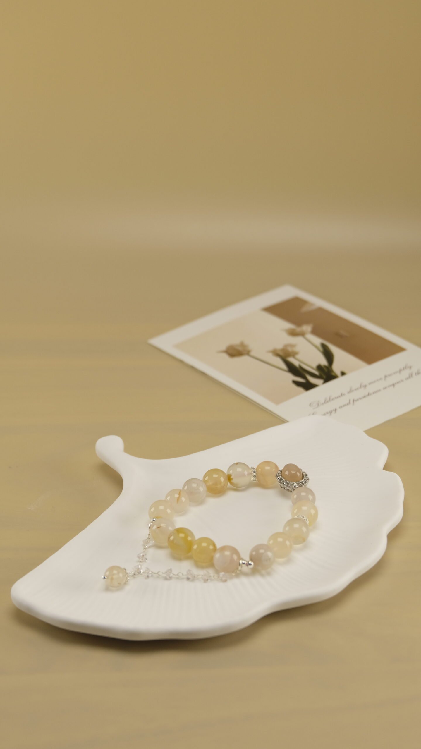 Yellow Jade Bead Bracelet - Image 2