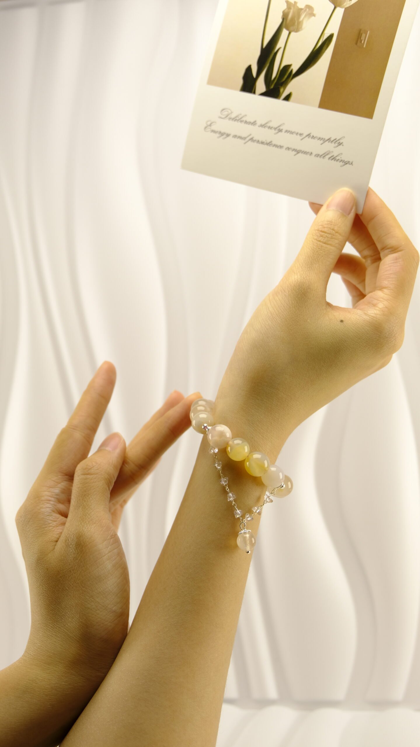 Yellow Jade Bead Bracelet - Image 5